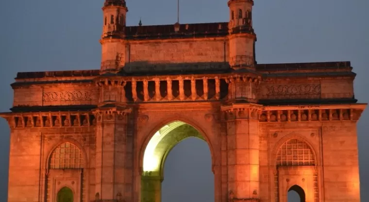 Gateway of India lit up in the evening, Colaba, Mumbai