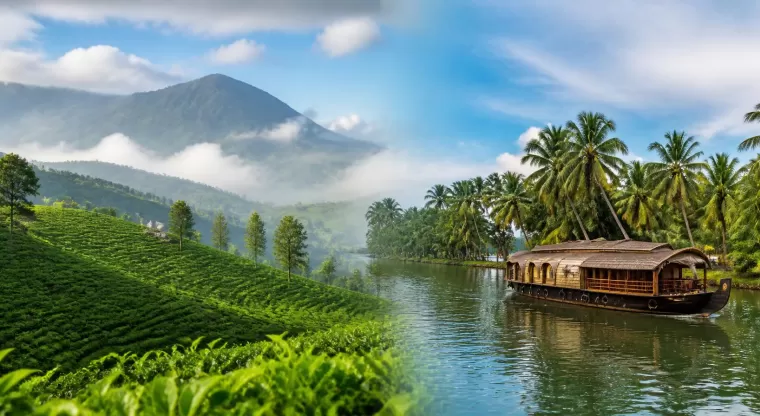 Kerala Munnar and Alleppey Houseboat Tour Package 3N/4D