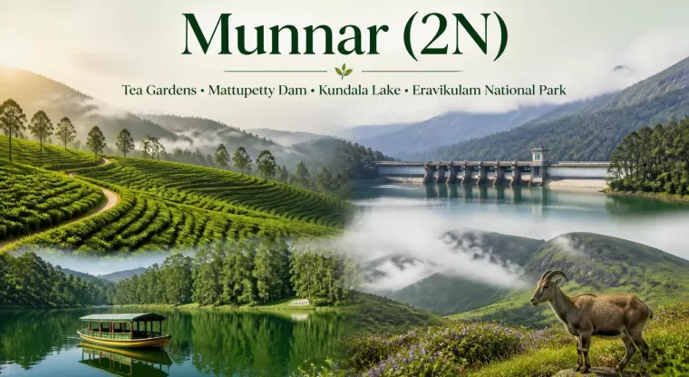 Kerala Munnar Hill Station Tour Package 2N/3D