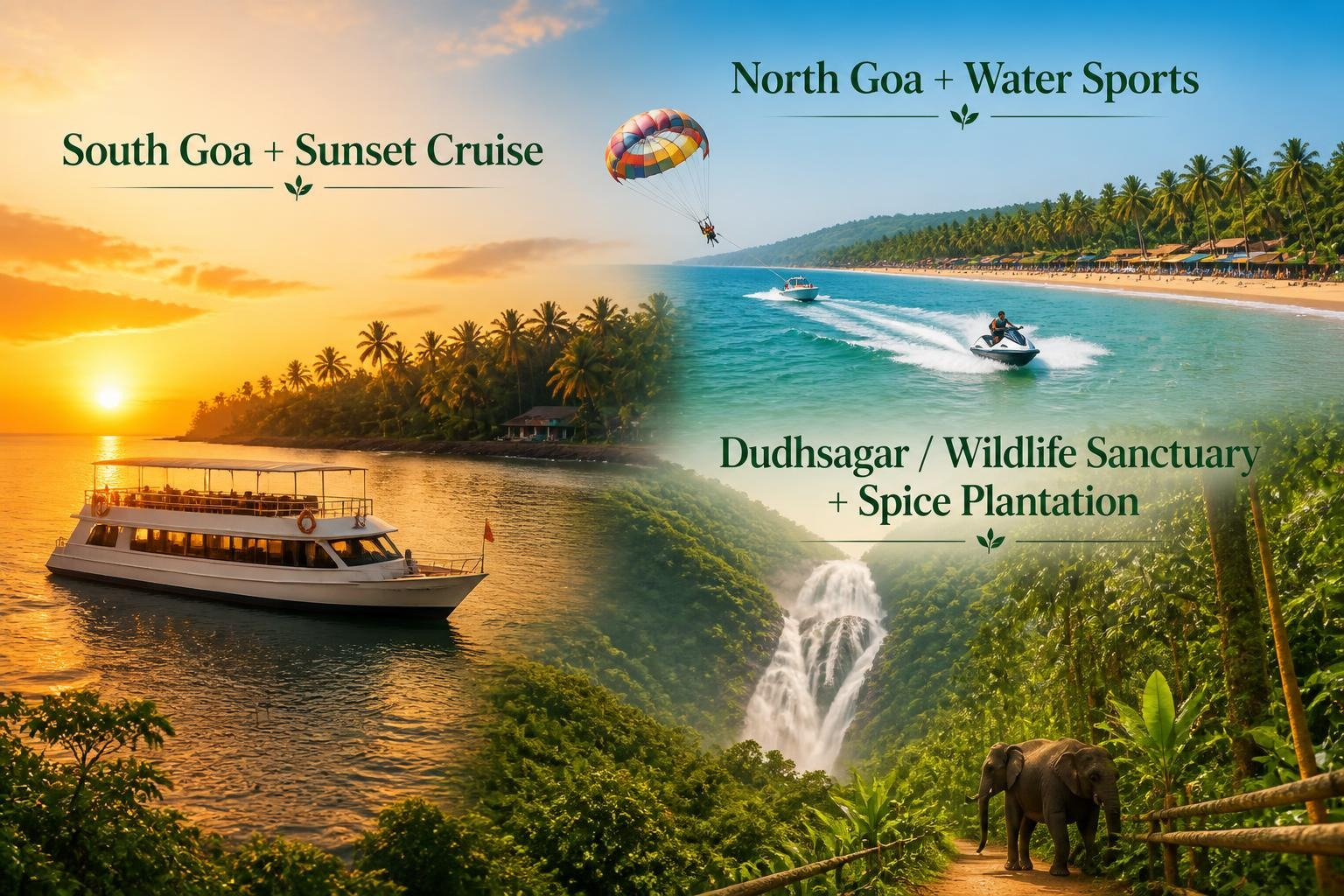 Goa Plus Dudhsagar Tour Package 3N/4D