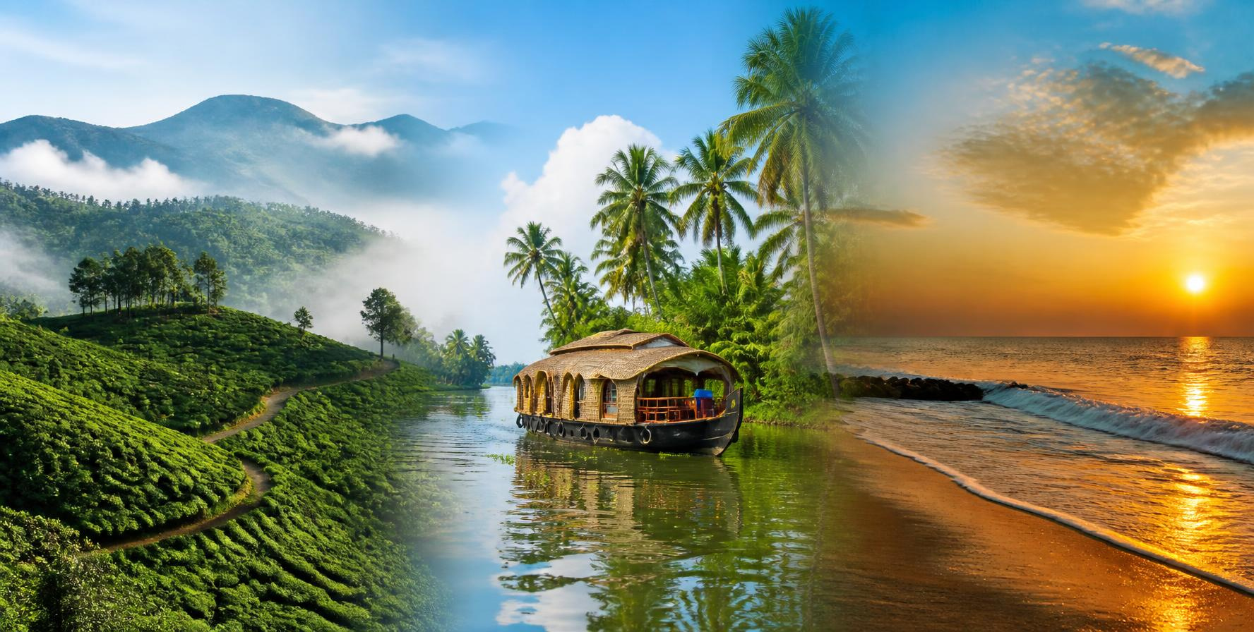 Kerala Delight Munnar and Alleppey Tour Package 3N/4D