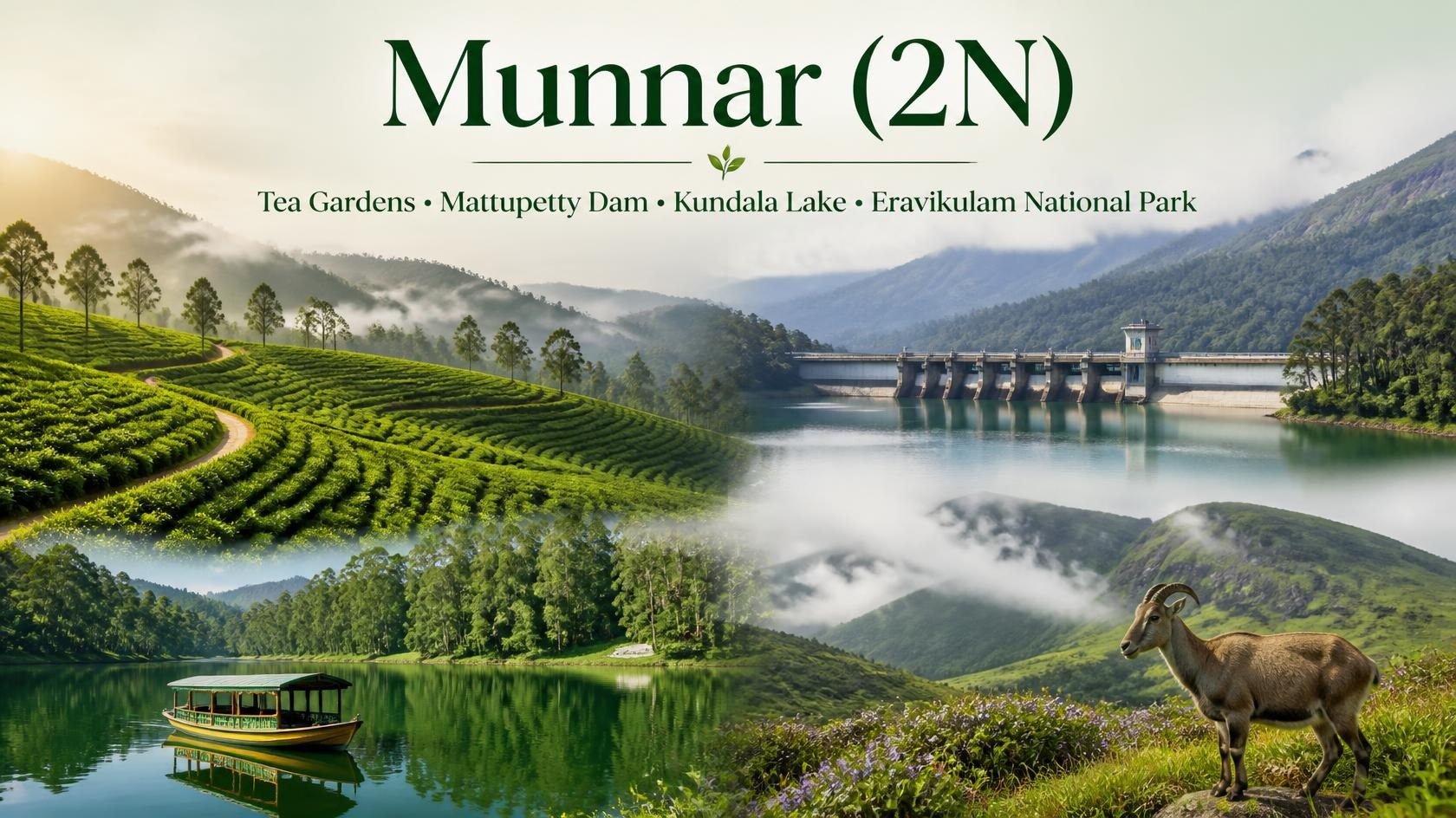Kerala Munnar Hill Station Tour Package 2N/3D