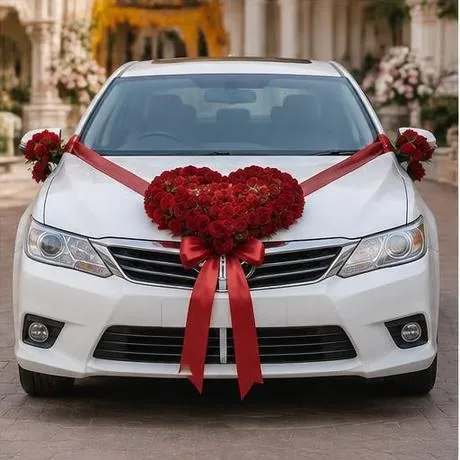 Bollywood Glam wedding car decoration reference