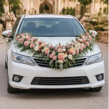 Pastel Dream wedding car decoration reference