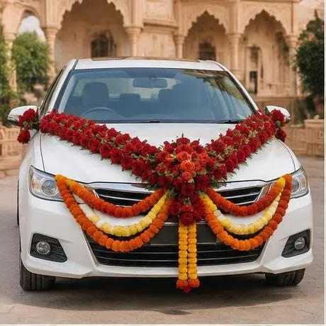 Royal Rajwada wedding car decoration reference